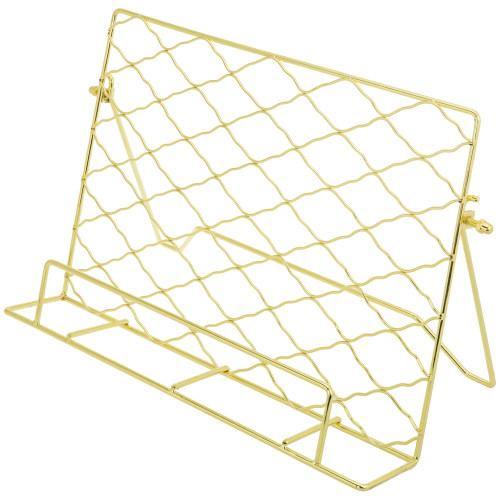 Brass Tone Metal Wire Cookbook/Tablet Stand - MyGift
