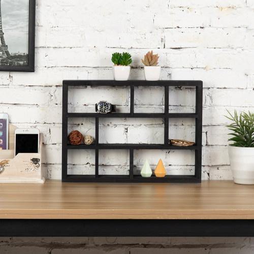 Black Wood Shadow Box Display Shelf