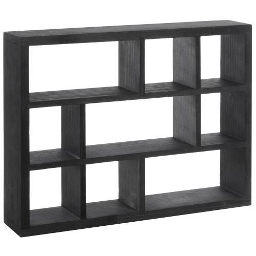 Black Wood Shadow Box Display Shelf - MyGift