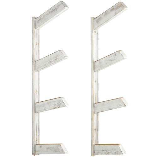 Whitewashed Wood Surfboard/Longboard/Stand Up Paddle Board Storage Rack-MyGift