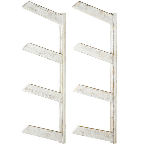 Whitewashed Wood Surfboard/Longboard/Stand Up Paddle Board Storage Rack-MyGift