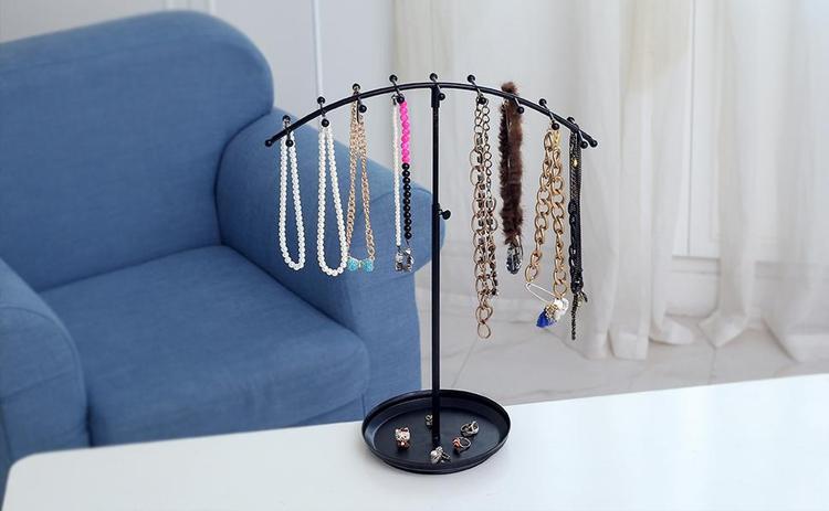 Adjustable Arched Design Jewelry Display Stand w/Tray