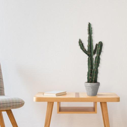 Artificial Cactus with Cement Planter, 27 inch-MyGift