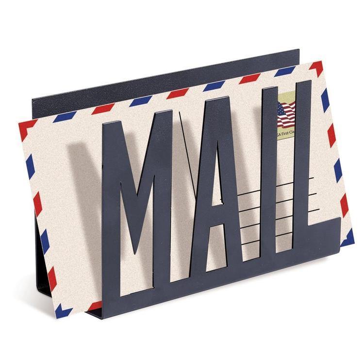 Black Metal Desktop Cutout MAIL Letter Holder - MyGift