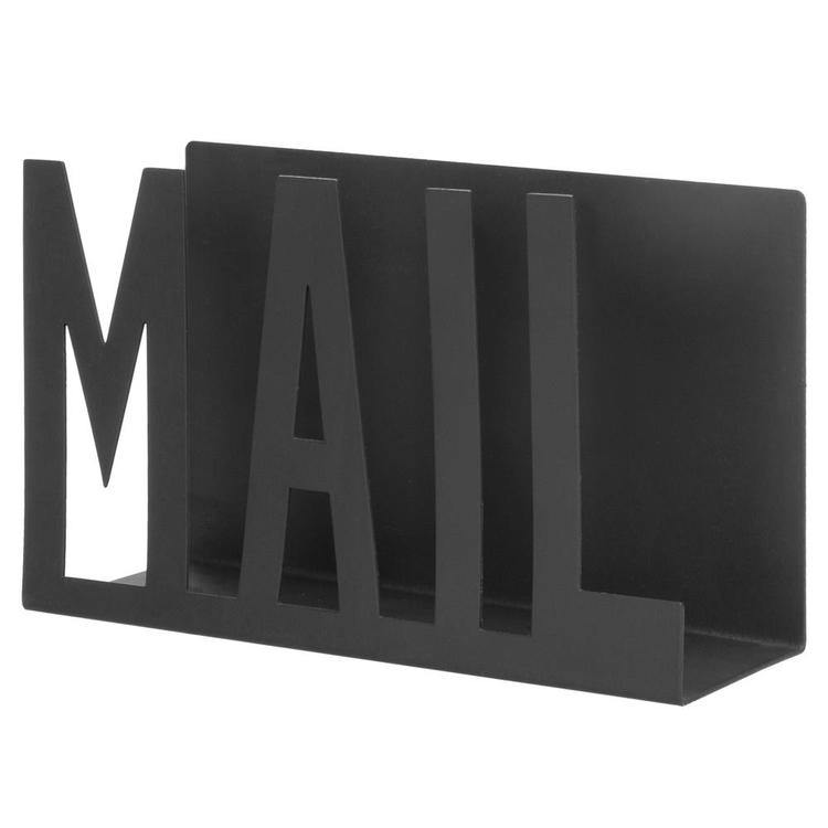 Black Metal Desktop Cutout MAIL Letter Holder - MyGift