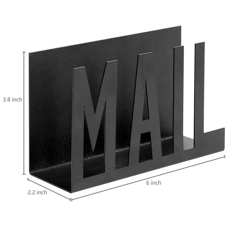 Black Metal Desktop Cutout MAIL Letter Holder - MyGift