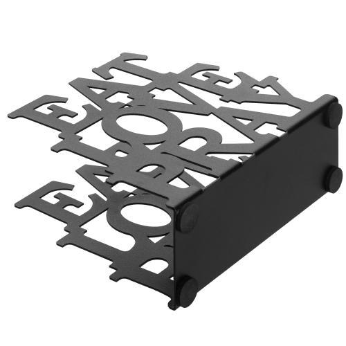 Black Metal Napkin Holder EAT LOVE PRAY