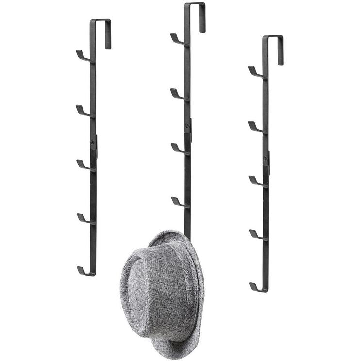 Black Metal Over-the-Door Rack, Set of 3