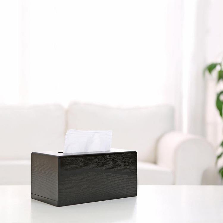 Black Wood Tissue Box Cover - MyGift