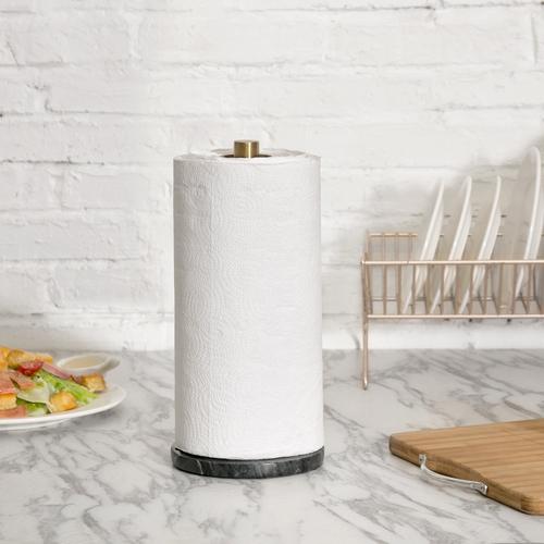Brass & Marble Paper Towel Roll Holder