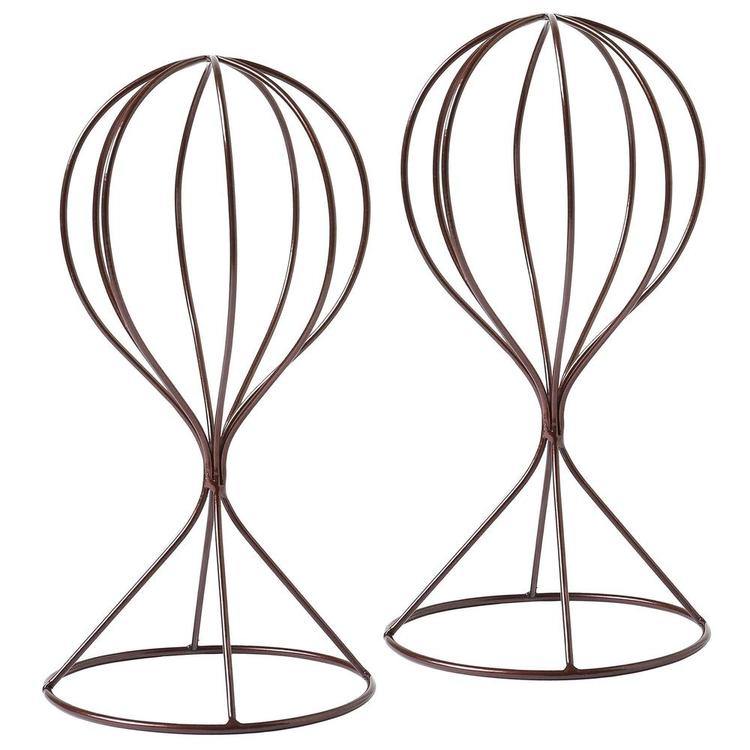 Brown Metal Wire Hat Display Stands, Set of 2 - MyGift