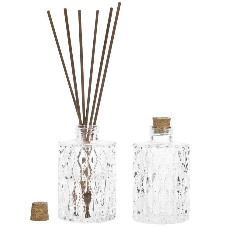 Classic Embossed Diffuser Bottles Set of 2