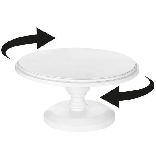 Classic White Round Cake Stand Pedestal, 10 inch - MyGift