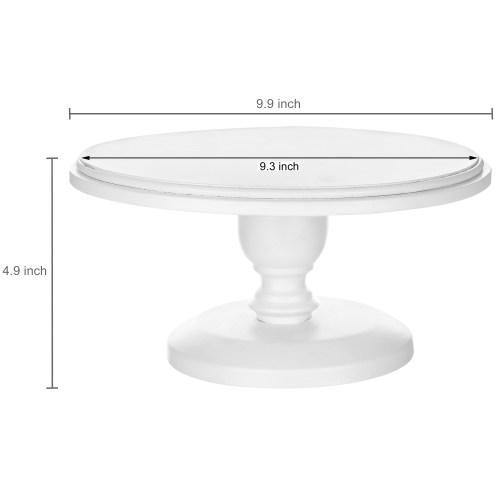 Classic White Round Cake Stand Pedestal, 10 inch - MyGift