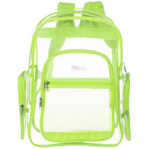 Clear Security Backpack with Yellow Trim