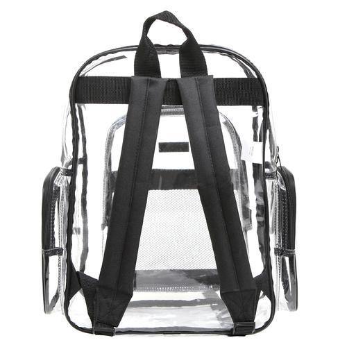 Clear Transparent PVC School Backpack with Black Trim - MyGift