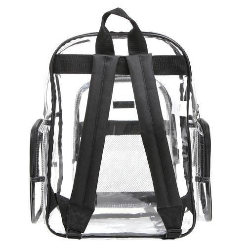 Clear Transparent PVC School Backpack with Black Trim - MyGift