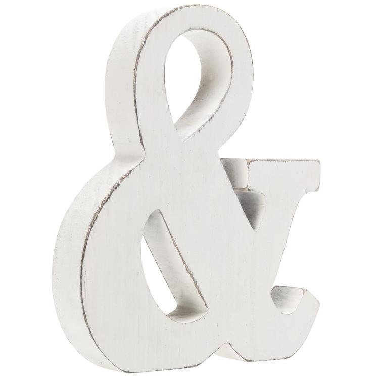 Freestanding Wood Ampersand Monogram