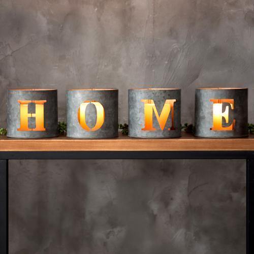 Galvanized Tealight Candle Holders HOME