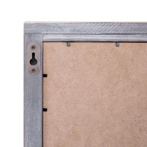 Gray Wood Chalkboard/Cork Board with Mail Basket, Shelf, and 5 Key Hooks - MyGift