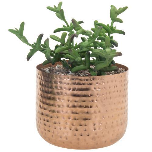 Hammered Style Copper Metal Planter Pot - MyGift