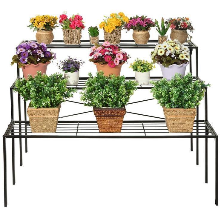 Industrial Metal Shelf Plant Display Rack - MyGift