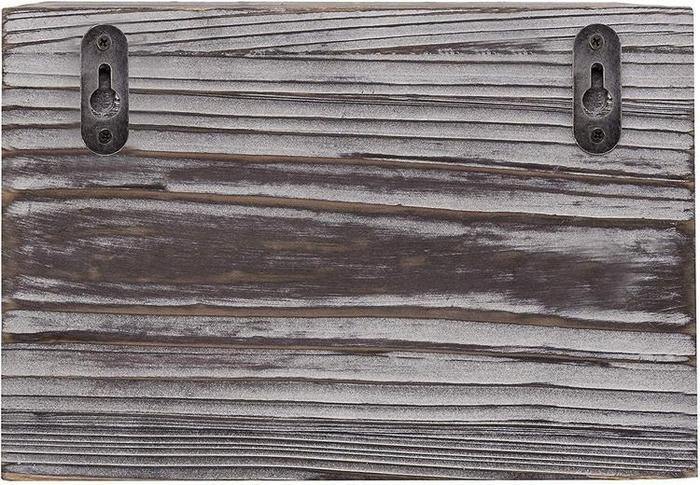 Industrial Towel Rack with Shelf, Torched Wood - MyGift