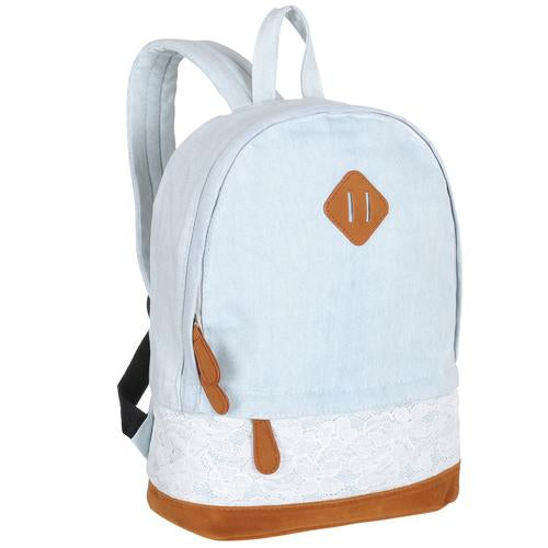 White lace backpack cheap