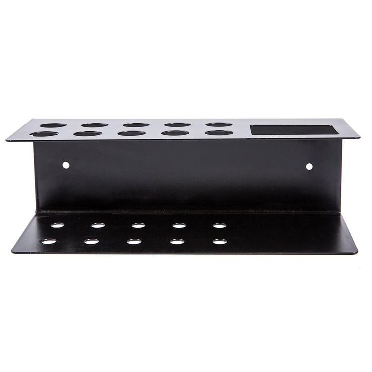 10-Slot Wall Mounted Metal Dry Erase Marker and Eraser Holder Rack, Black - MyGift Enterprise LLC