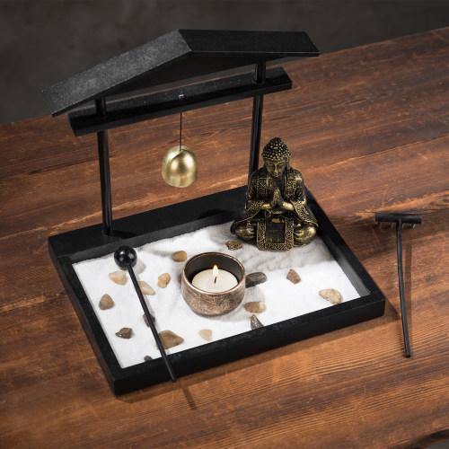 Mini Zen Sand Garden with Accessories and Tray - MyGift