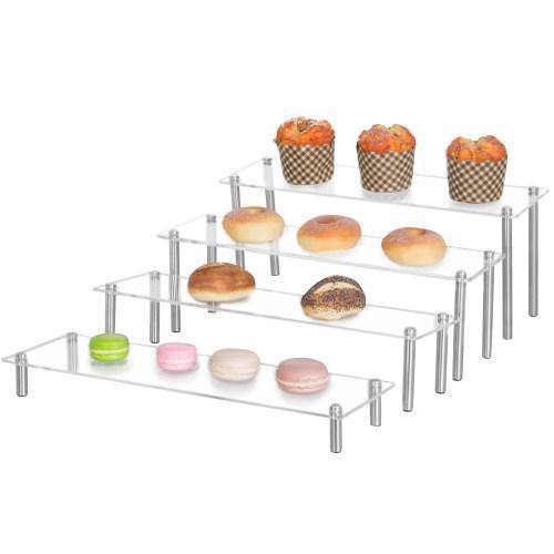 Rectangular Clear Acrylic Dessert Display Riser Stand - MyGift