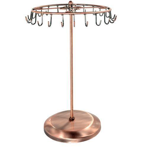 Rotating Bronze-Tone Necklace Holder Bracelet Stand - MyGift