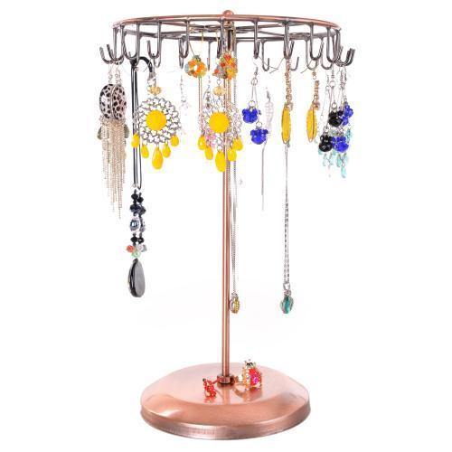 Rotating Bronze-Tone Necklace Holder Bracelet Stand - MyGift