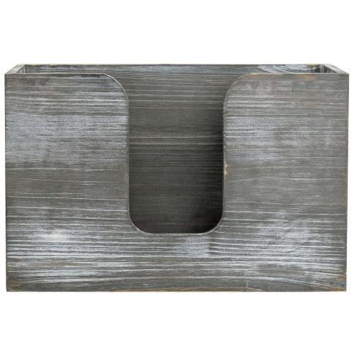 Rustic Gray Solid Wood Refillable Paper Towel Dispenser - MyGift