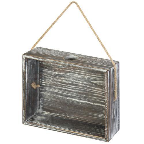 Rustic Torched Wood Wine Cork Catcher/Beer Cap Holder Shadow Box - MyGift