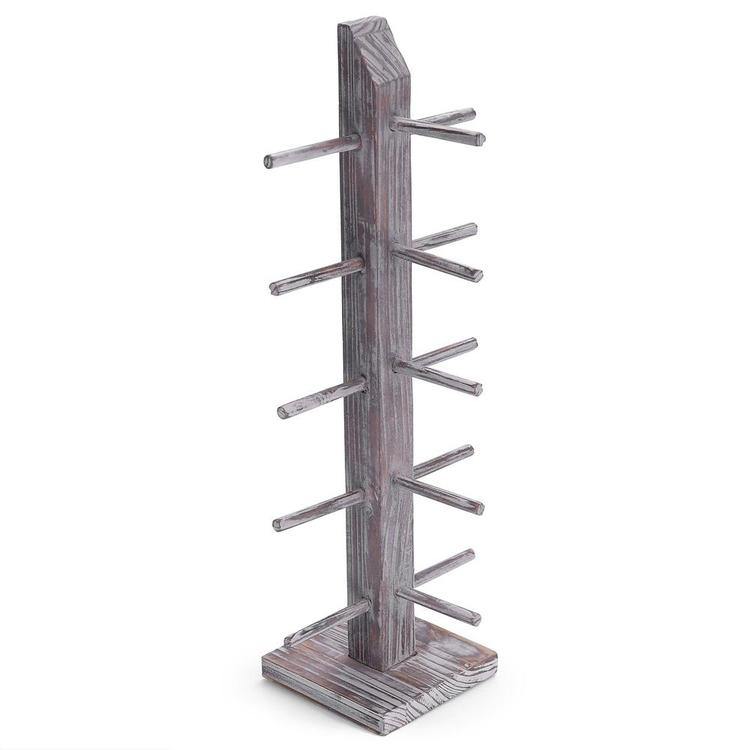 Rustic Torched Wood Tabletop Sunglass Display Stand - MyGift