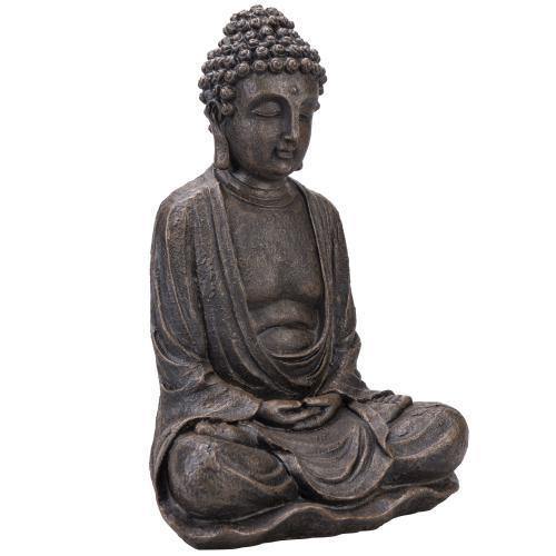 Seated Shakyamuni Resin Bronze Buddha Statue - MyGift