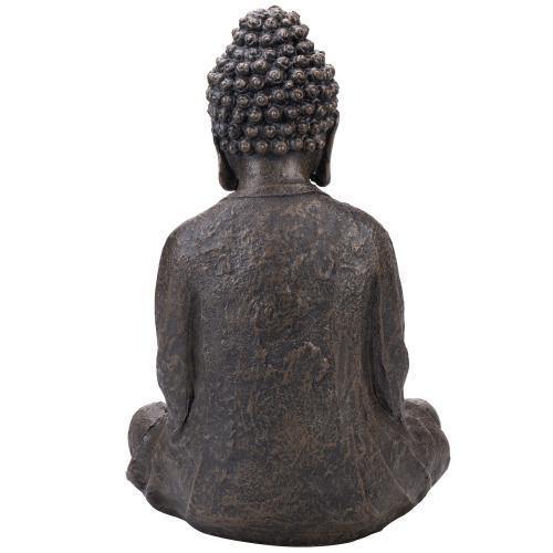 Seated Shakyamuni Resin Bronze Buddha Statue - MyGift