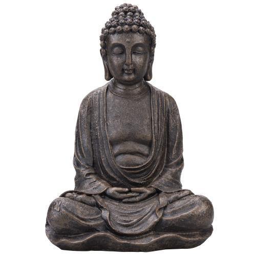 Seated Shakyamuni Resin Bronze Buddha Statue - MyGift