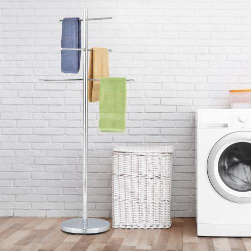Luxury Chrome-Plated Metal Freestanding Pool & Spa Towel Tree