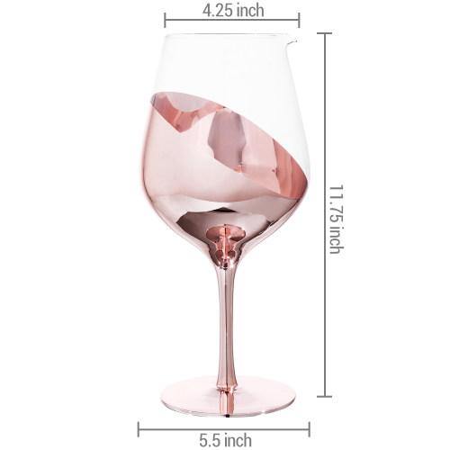 Copper Tone Stemmed Wine Glass Shaped Decanter - MyGift