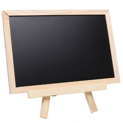 Small Wood Chalkboard Whiteboard Easel w/Chalks, Magnets & Marker - MyGift