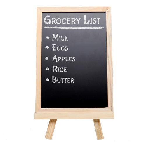 Small Wood Chalkboard Whiteboard Easel w/Chalks, Magnets & Marker - MyGift