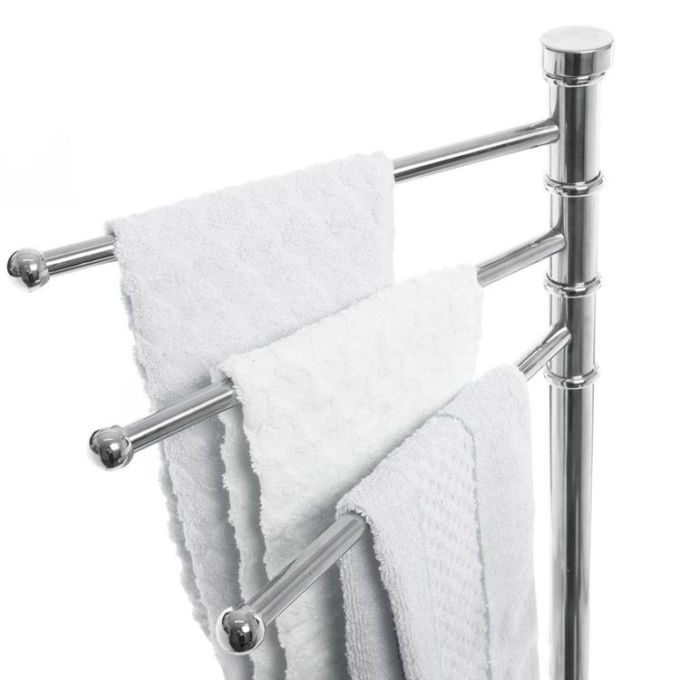 3 Tier Modern Stainless Steel Swivel Arm Towel Holder Rack - MyGift Enterprise LLC