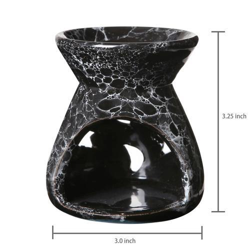 Black Ceramic Aromatherapy Burner, Set of 2 - MyGift