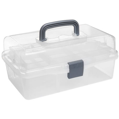 Clear and Gray Plastic Multipurpose Box Perfect for First Aid or Arts