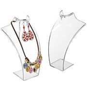 Clear Acrylic Jewelry Bust Stand, Set of 2-MyGift