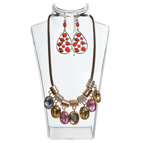 Clear Acrylic Jewelry Bust Stand, Set of 2-MyGift