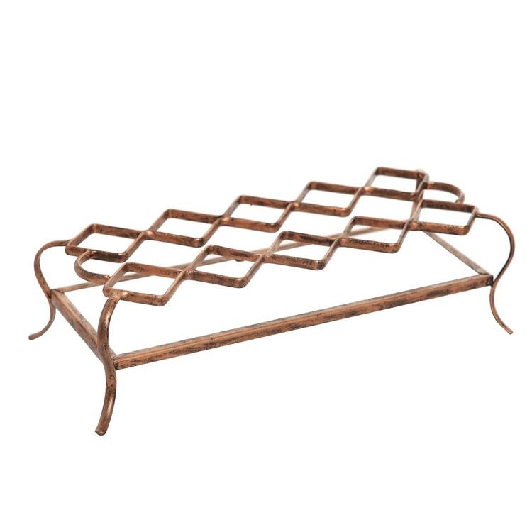 Vintage 10-Slot Rose Gold-Tone Metal & Acrylic Lipstick / Makeup Holder - MyGift Enterprise LLC