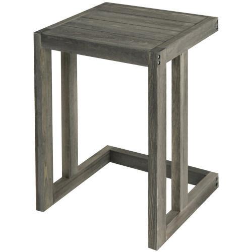 Vintage Gray Under-The-Couch Wood Side Table
